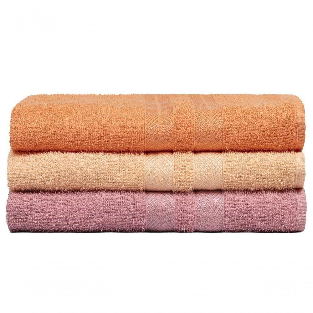 Kit 3 Toalhas De Banho 100% Algodão Enxuta - Caricinha - Kit 2 - 1