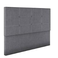 Cabeceira Estofada Casal 140 Cm Terra Veludo Skybox Cinza - 3