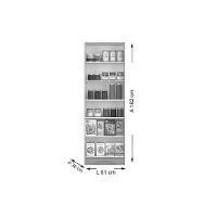 Armário Multiuso Juvenil 424 c/ 2 Portas Freijo - Carraro - 4