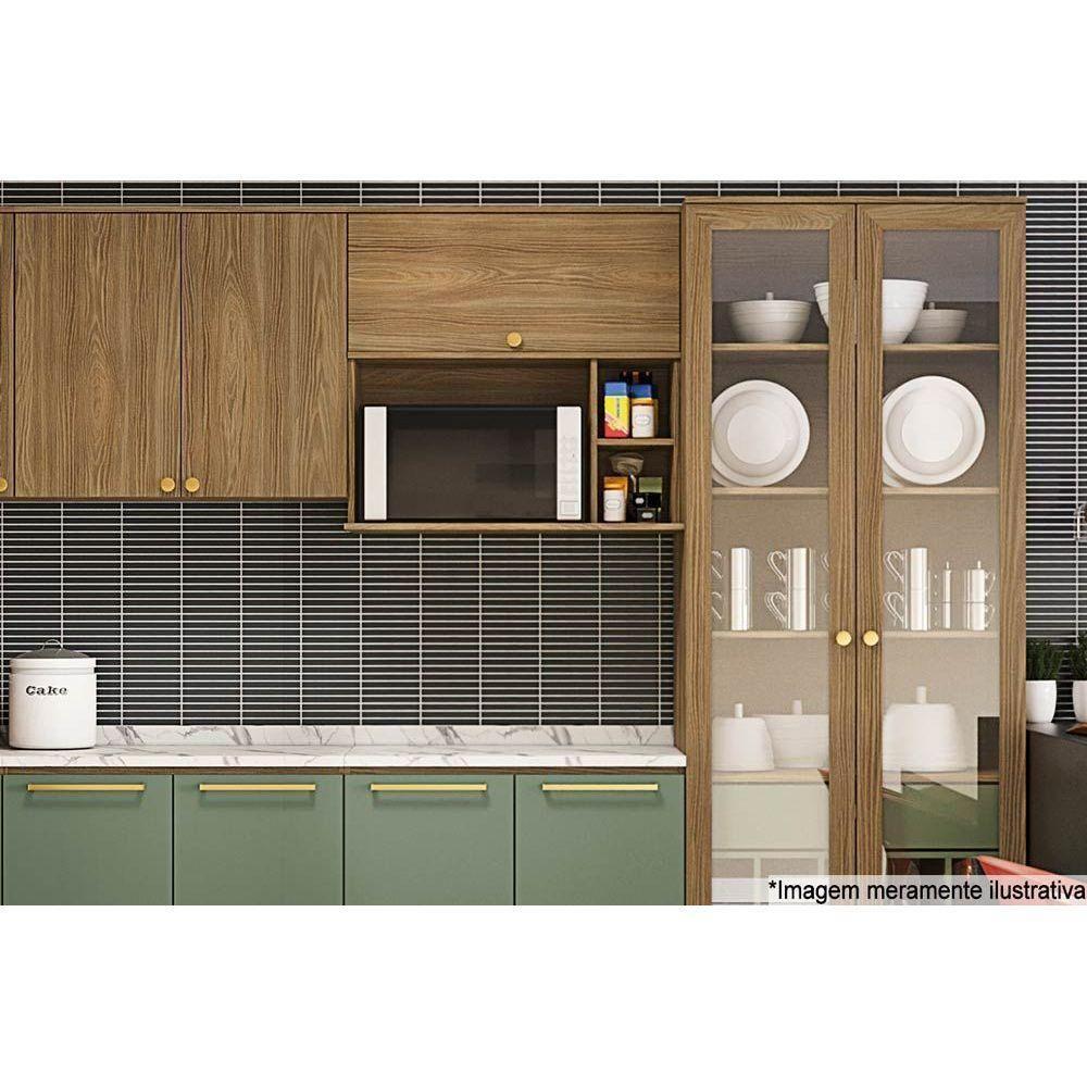Nicho de Cozinha Modulado Botanic M639 p/ Microondas Nogueira - Kappesberg - 2
