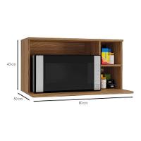 Nicho de Cozinha Modulado Botanic M639 p/ Microondas Nogueira - Kappesberg