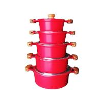 Jogo De Panelas Alumínio Batido Fundido Vermelha Extang - 1