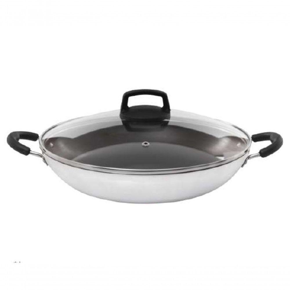 Paellera Antiaderente Grande Profissional 32cm Com Tampa - 1