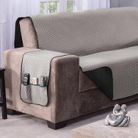 Protetor De Sofá Dupla Face Impermeável Mr 2 Lugares - Preto-cinza - 2