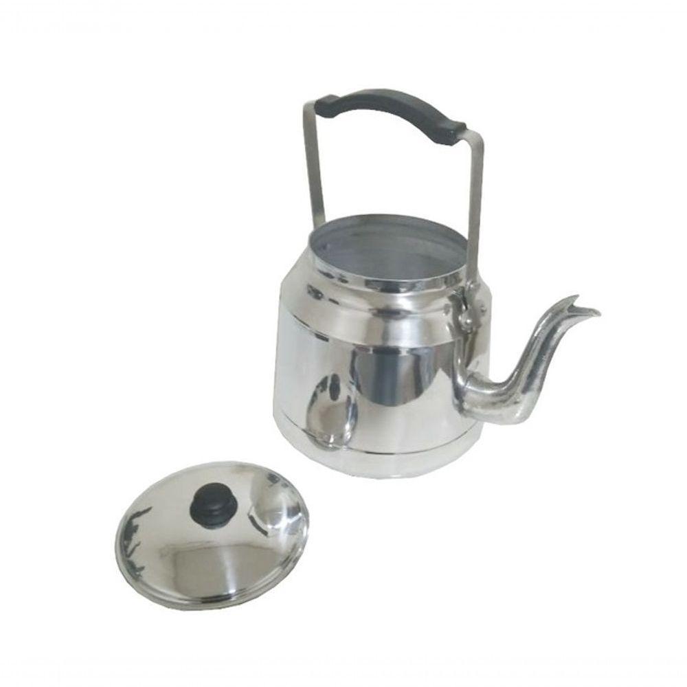 Kit Chaleira 3 Litros E Bule 1,8 Litros De Alumínio Polido - 5