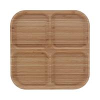 Petisqueira De Bambu Com 4 Divisórias Quadrada - 2