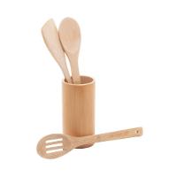 Conjunto Lyor 3 Utensílios E Suporte Em Bambu - 1