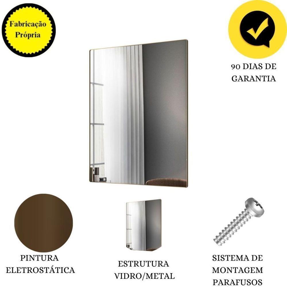 Espelho Decorativo Star Com Moldura Dourado - 2