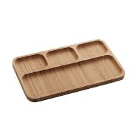 Petisqueira De Bambu Com 4 Divisórias Retangular - 1