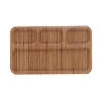Petisqueira De Bambu Com 4 Divisórias Retangular - 3