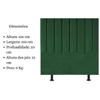 Cabeceira Estofada Cama Box Casal 140 Cm Sophia Carla Suede Cor:verde Musgo - 6