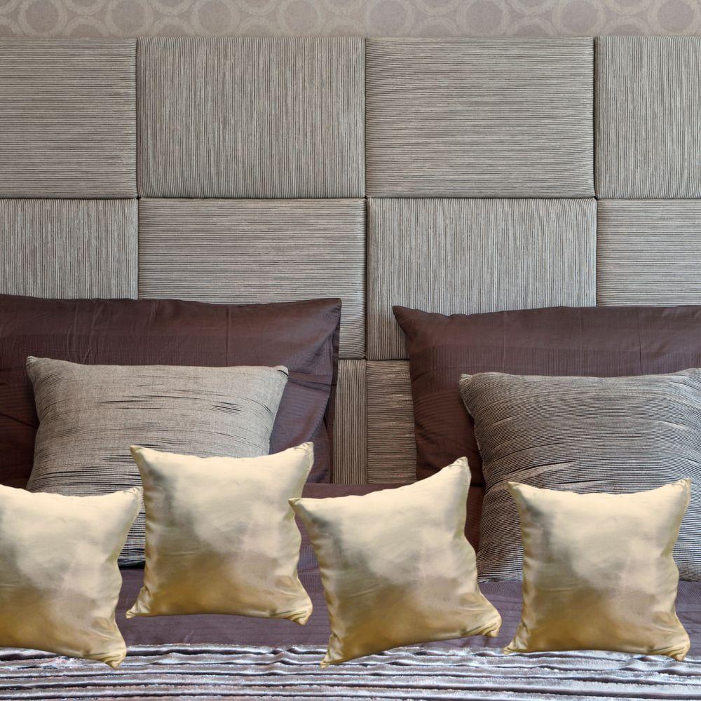 Kit 4 Capa Almofadas Cetim 35x35 Luxo Ziper Invisivel - Magic Enxovais Perola - 3