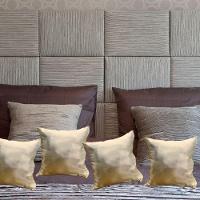 Kit 4 Capa Almofadas Cetim 35x35 Luxo Ziper Invisivel - Magic Enxovais Perola - 3