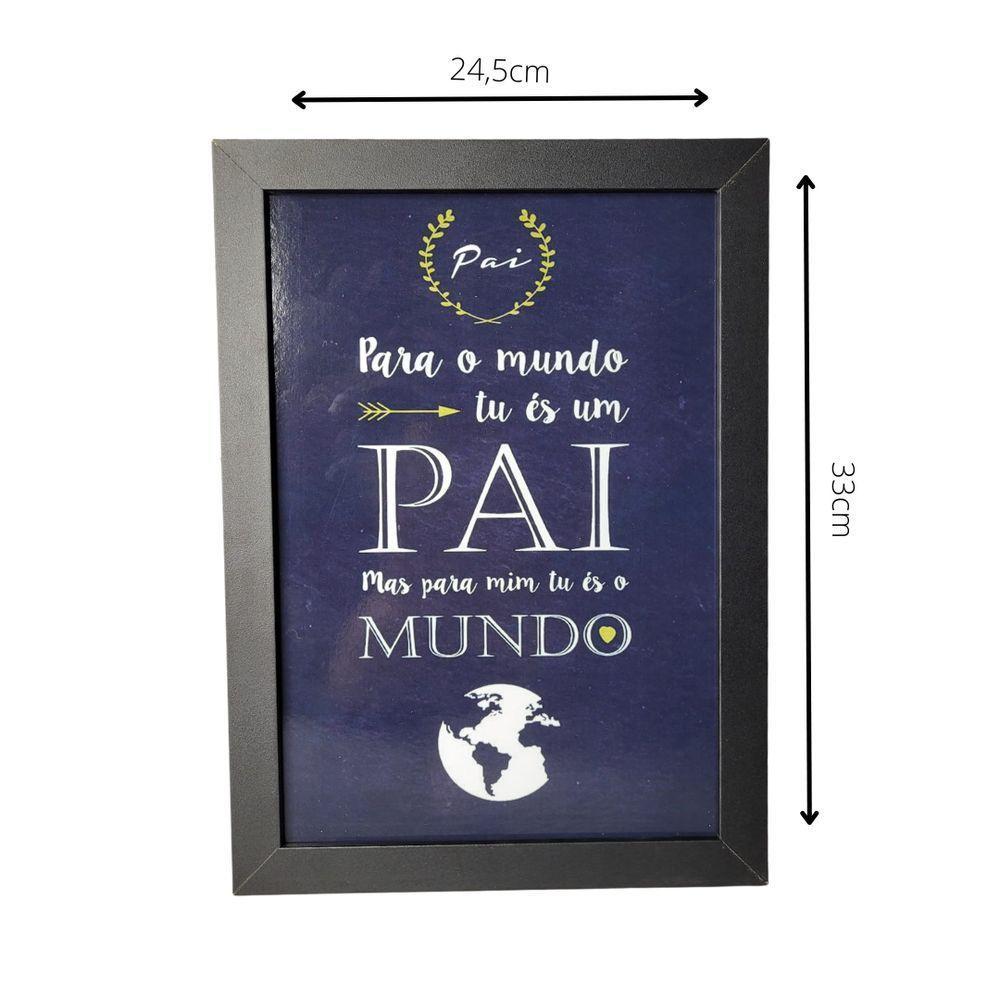 Quadro Decorativo Pai Em Mdf Para Quarto/sala (33x24,5) Preto - Quadro 5 - 2