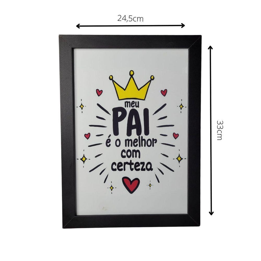 Quadro Decorativo Pai Em Mdf Para Quarto/sala (33x24,5) Preto - Quadro 4 - 2