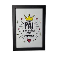 Quadro Decorativo Pai Em Mdf Para Quarto/sala (33x24,5) Preto - Quadro 4 - 1