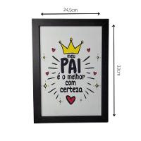 Quadro Decorativo Pai Em Mdf Para Quarto/sala (33x24,5) Preto - Quadro 4 - 2