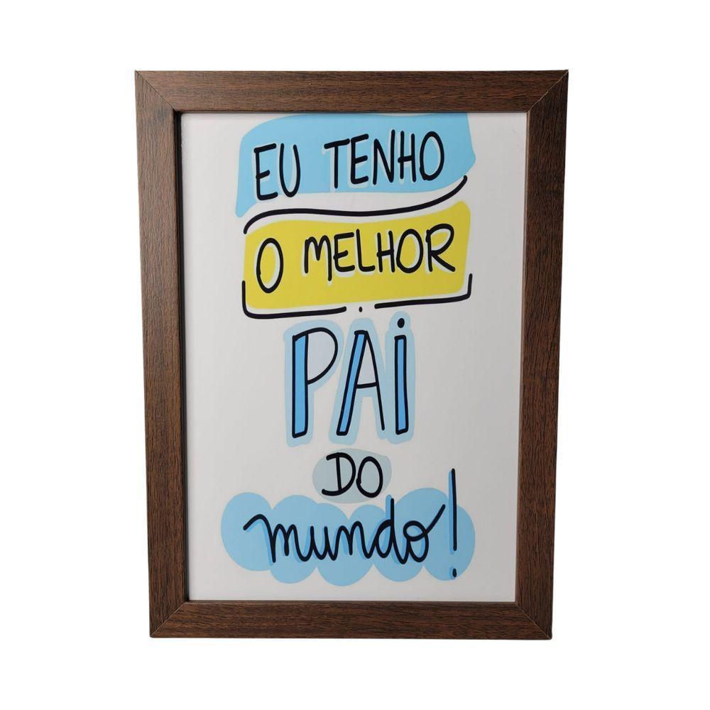 Quadro Decorativo Pai Em Mdf Para Quarto/sala (33x24,5) Marrom - Quadro 1 - 1