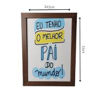 Quadro Decorativo Pai Em Mdf Para Quarto/sala (33x24,5) Marrom - Quadro 1 - 2