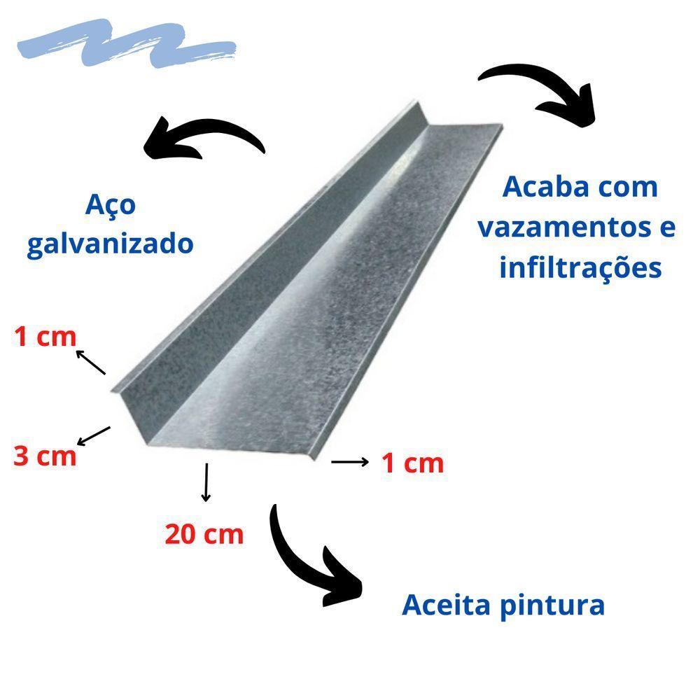 Rufo De Encosto Rufo Externo Galvanizado Corte 25 - 2 Metros - 4