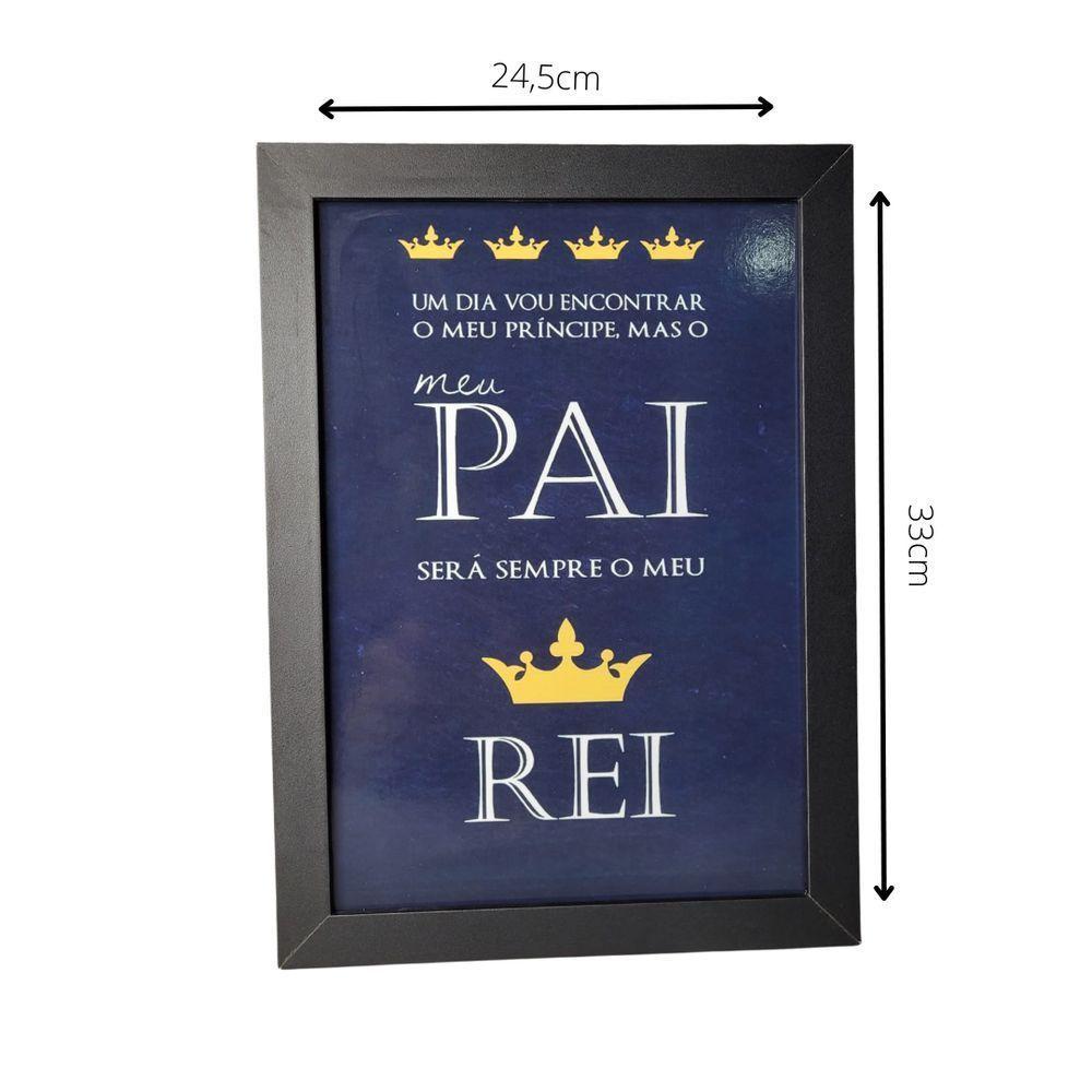 Quadro Decorativo Pai Em Mdf Para Quarto/sala (33x24,5) Preto - Quadro 2 - 2