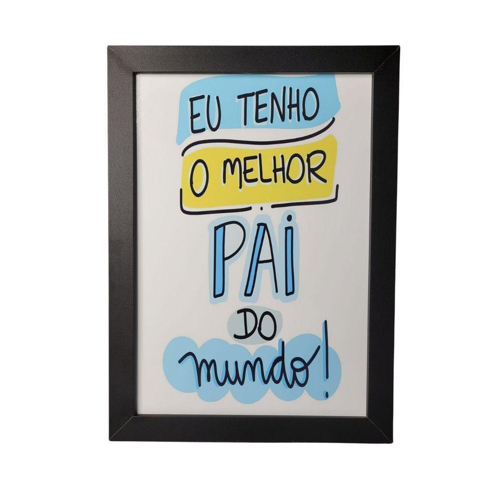 Quadro Decorativo Pai Em Mdf Para Quarto/sala (33x24,5) Preto - Quadro 1 - 1