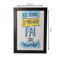 Quadro Decorativo Pai Em Mdf Para Quarto/sala (33x24,5) Preto - Quadro 1 - 2