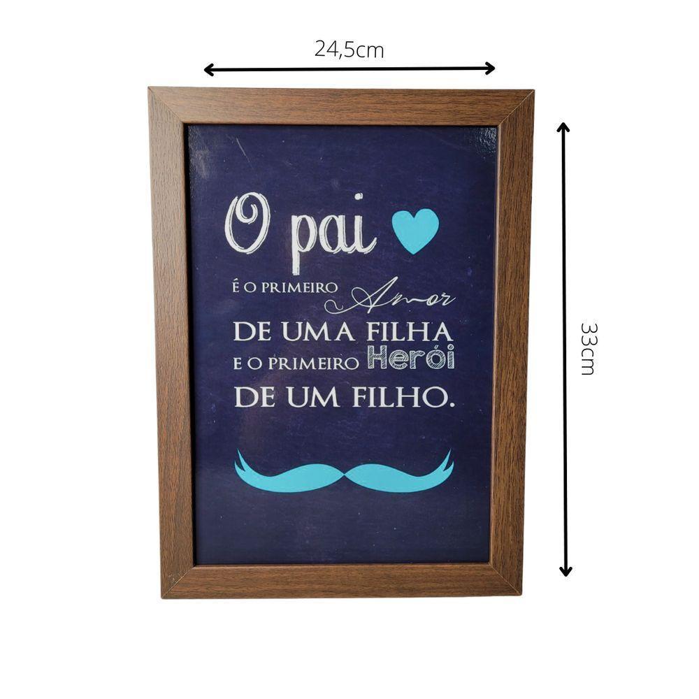 Quadro Decorativo Pai Em Mdf Para Quarto/sala (33x24,5) Marrom - Quadro 6 - 2