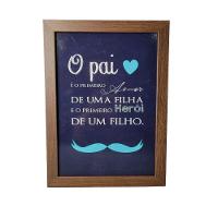 Quadro Decorativo Pai Em Mdf Para Quarto/sala (33x24,5) Marrom - Quadro 6 - 1