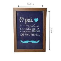 Quadro Decorativo Pai Em Mdf Para Quarto/sala (33x24,5) Marrom - Quadro 6 - 2