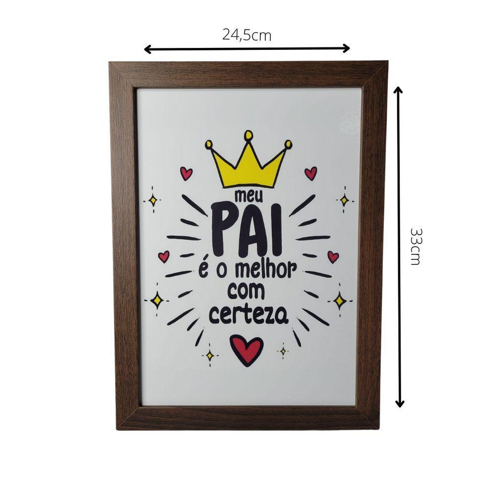 Quadro Decorativo Pai Em Mdf Para Quarto/sala (33x24,5) Marrom - Quadro 4 - 2