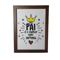 Quadro Decorativo Pai Em Mdf Para Quarto/sala (33x24,5) Marrom - Quadro 4 - 1