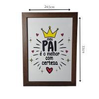 Quadro Decorativo Pai Em Mdf Para Quarto/sala (33x24,5) Marrom - Quadro 4 - 2