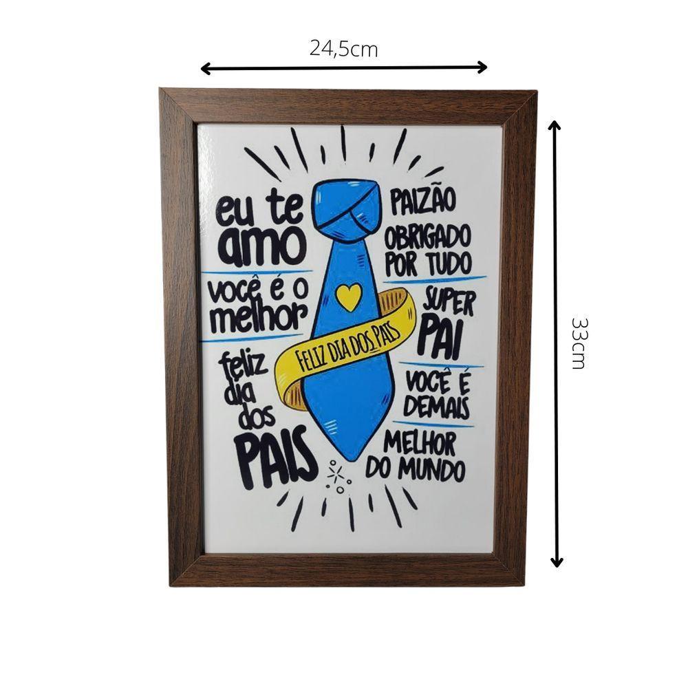 Quadro Decorativo Pai Em Mdf Para Quarto/sala (33x24,5) Marrom - Quadro 3 - 2