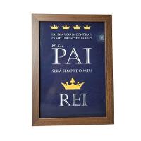 Quadro Decorativo Pai Em Mdf Para Quarto/sala (33x24,5) Marrom - Quadro 2 - 1