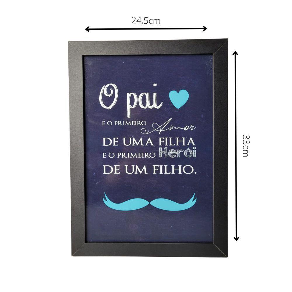 Quadro Decorativo Pai Em Mdf Para Quarto/sala (33x24,5) Preto - Quadro 6 - 2