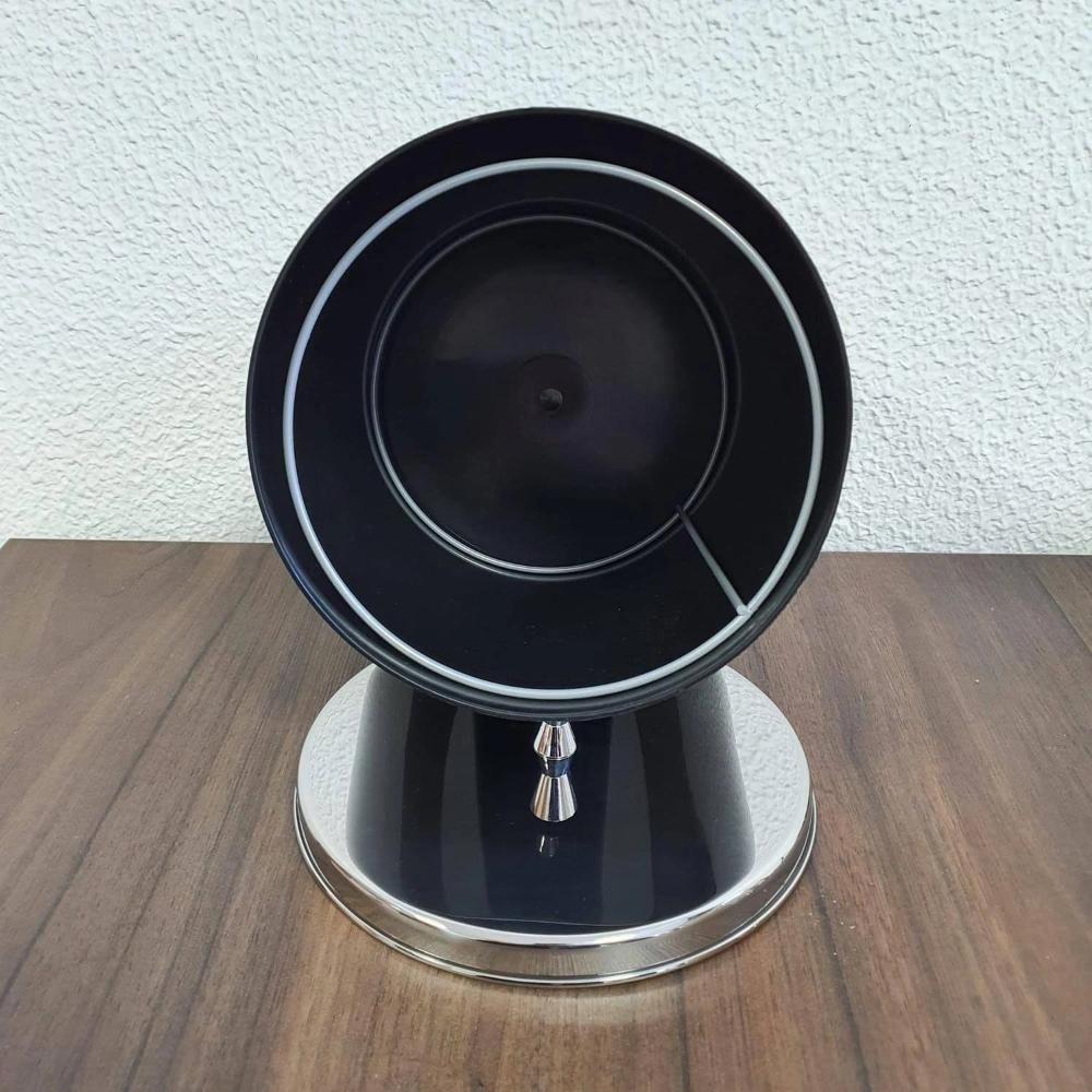 Lixeira 5 Litros Banheiro Cozinha Preto Tampa Aço Inox Forma - 2