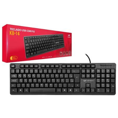 Teclado C3tech Kb-14bk, Usb, Abnt2, Preto
