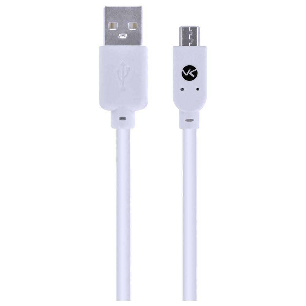 Cabo Usb X Micro Usb B 2.0 5 Pinos 2 Metros Branco - Musb-2 - 2