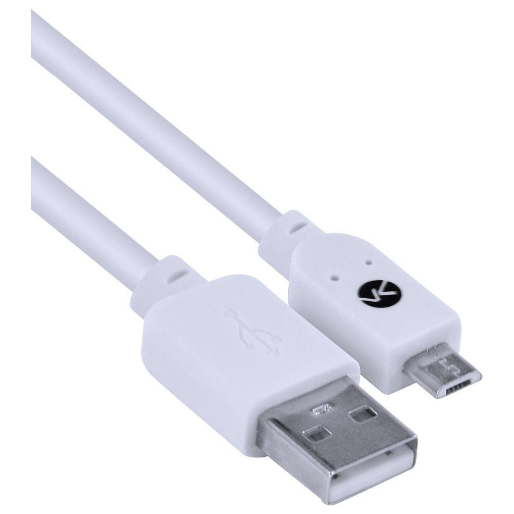 Cabo Usb X Micro Usb B 2.0 5 Pinos 2 Metros Branco - Musb-2 - 3