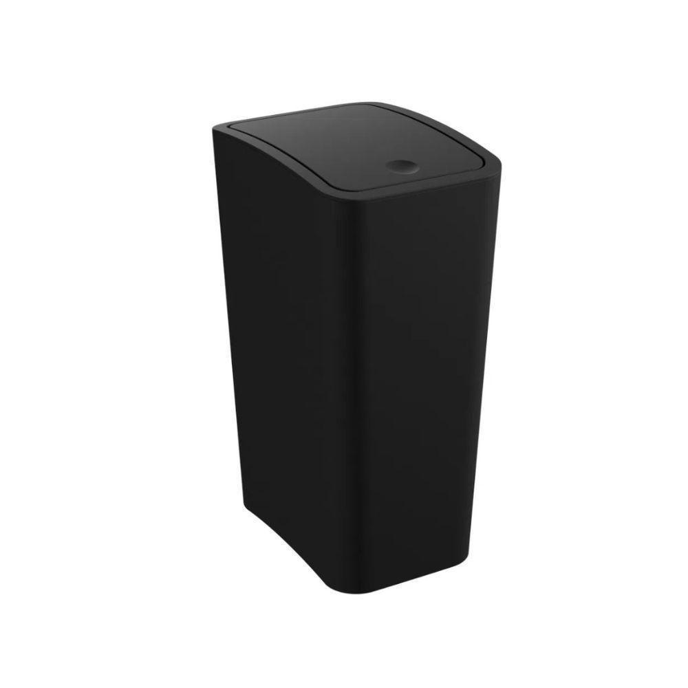 Lixeira Com Tampa Click 2 - Astra Preto - 1