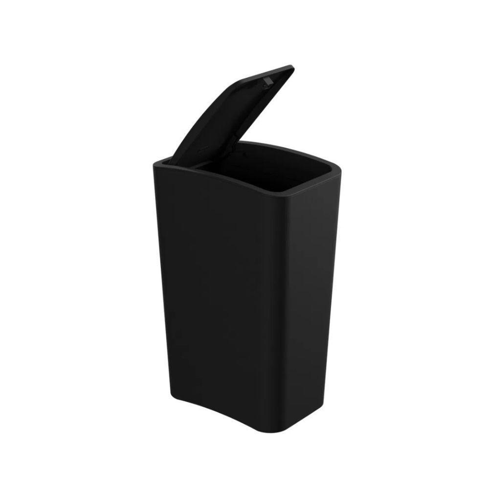 Lixeira Com Tampa Click 2 - Astra Preto - 3