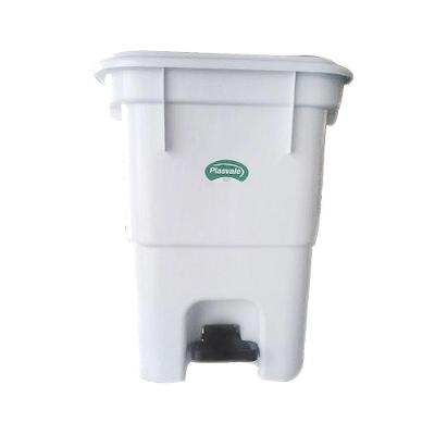 Lixeira 50l C- Pedal Branco Plasvale 12908300