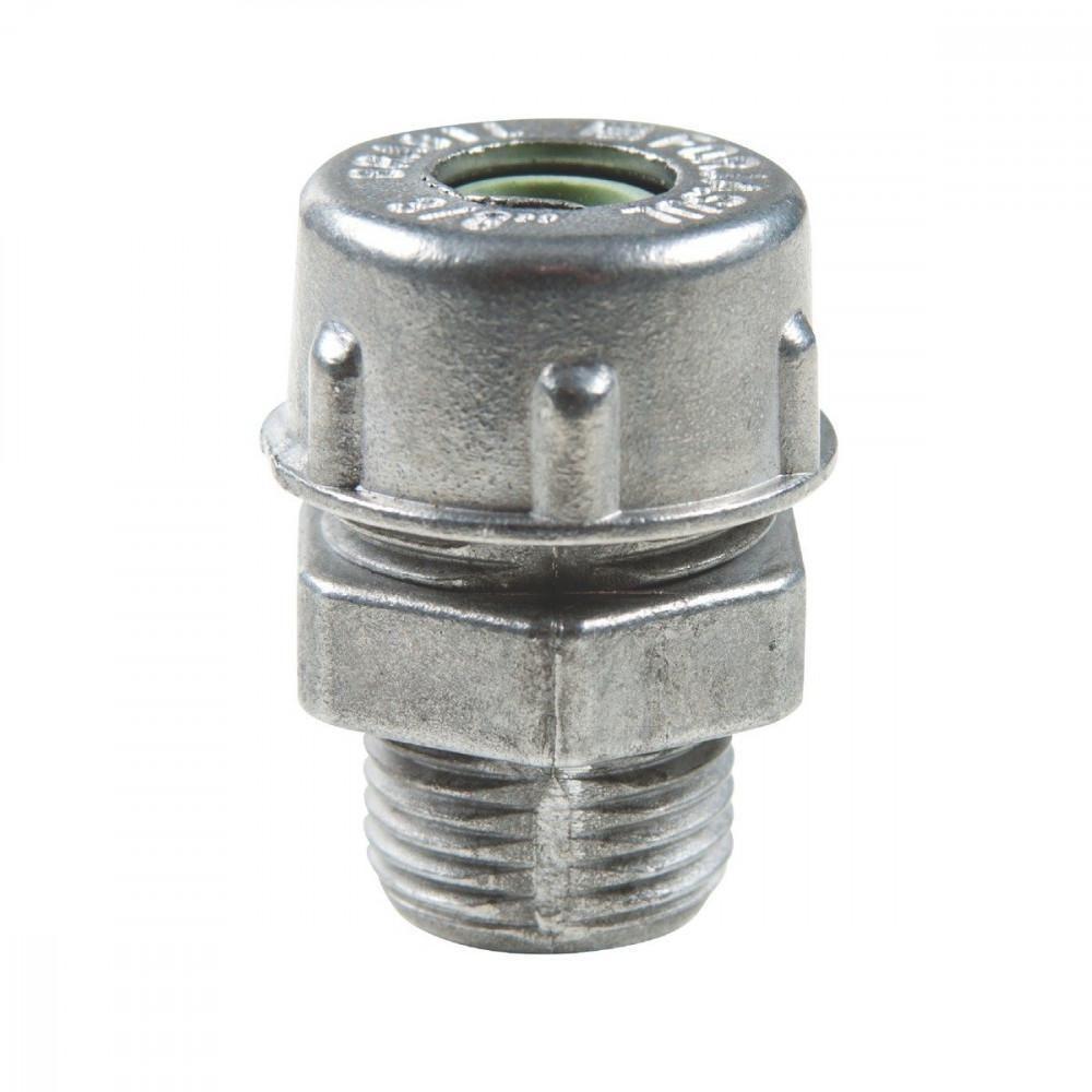 Conector Prensa-cabo 3/4" Em Alumínio - Bucha Na Cor Verde - 3