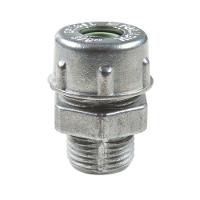 Conector Prensa-cabo 3/4" Em Alumínio - Bucha Na Cor Verde - 1