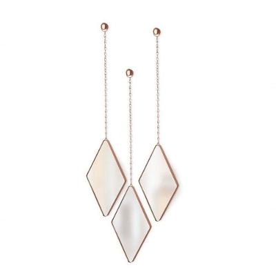 Jogo Com 3 Espelhos Com Moldura Dima Cobre - Umbra