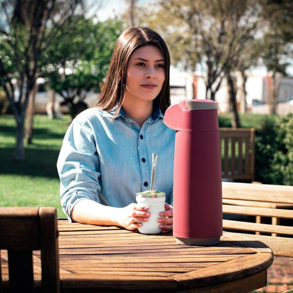 Garrafa Térmica Tramontina Exata Em Plástico Vermelho Com Ampola De Vidro 1,8 L - 3