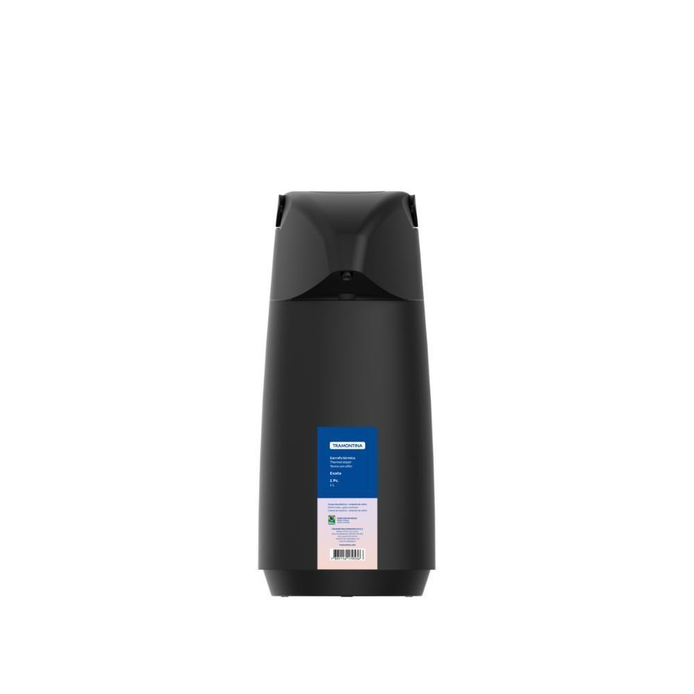 Garrafa Térmica Tramontina Exata Em Plástico Preto Com Ampola De Vidro 1 L - 4