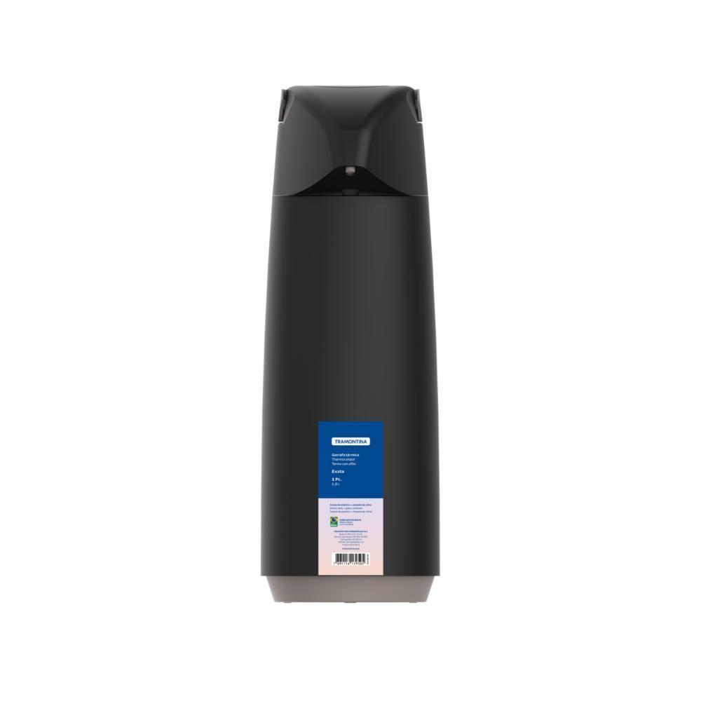 Garrafa Térmica Tramontina Exata Em Plástico Preto Com Ampola De Vidro 1,8 L - 1