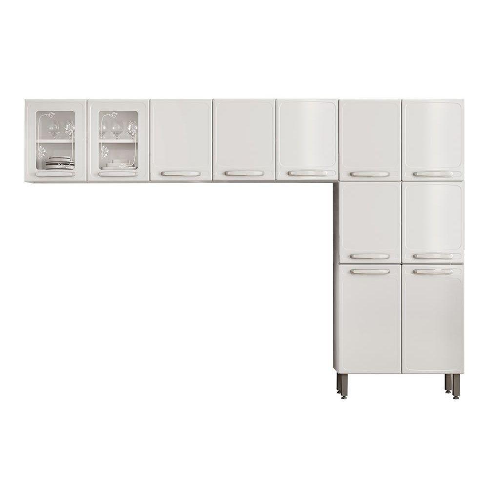 Cozinha Compacta Evidence 3 Peças (2 Armários + 1 Paneleiro) CPT51 Branco - Bertolini - 1